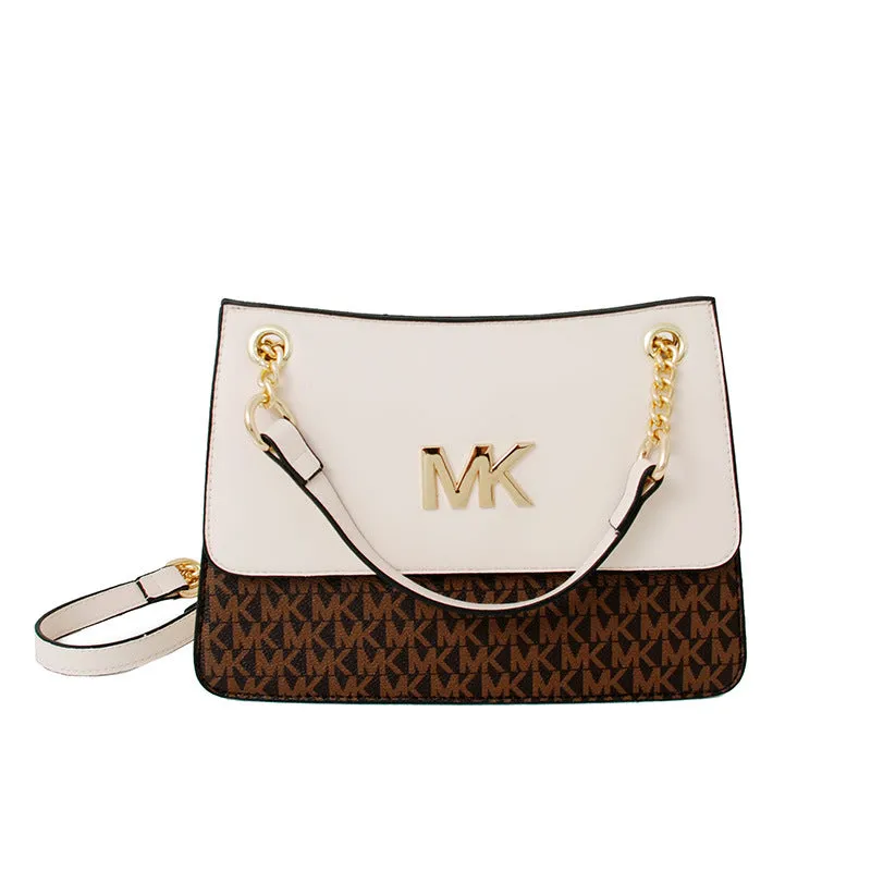 Women's Chain Contrast Color Fashion Texture Large Shoulder Bags