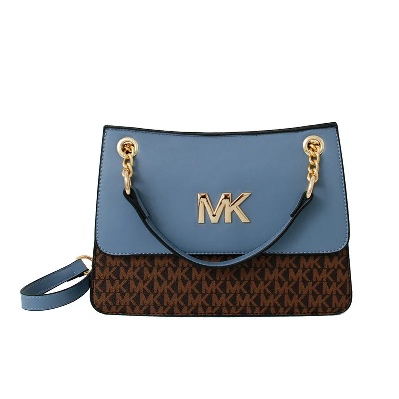 Women's Chain Contrast Color Fashion Texture Large Shoulder Bags
