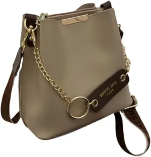 Women's Chic Large Capacity Bucket Bag - Fashionable Wide Strap, Pure Color Design, Travel & Daily Commute
