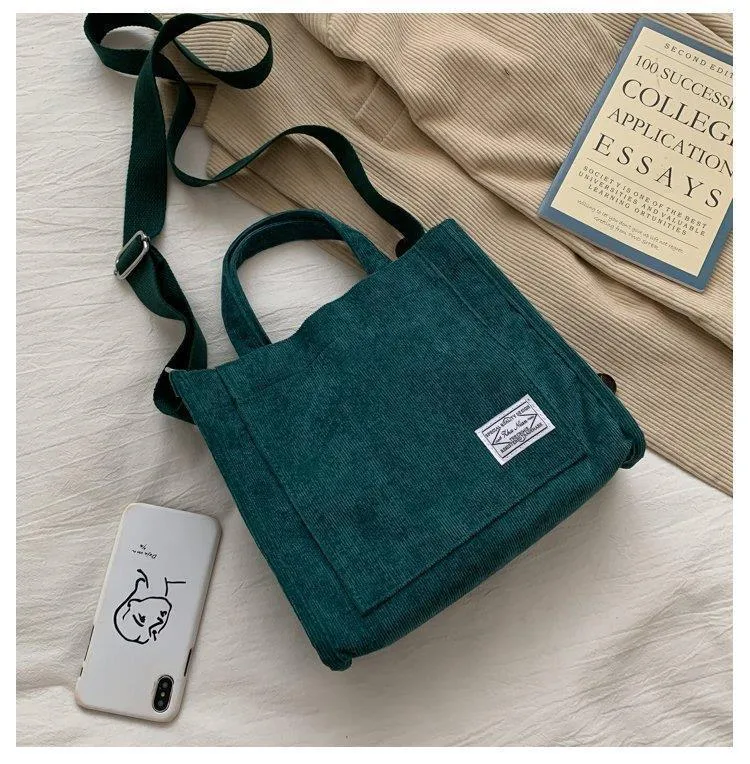 Women's Corduroy Daily Simple Gift Cloth Crossbody Bags