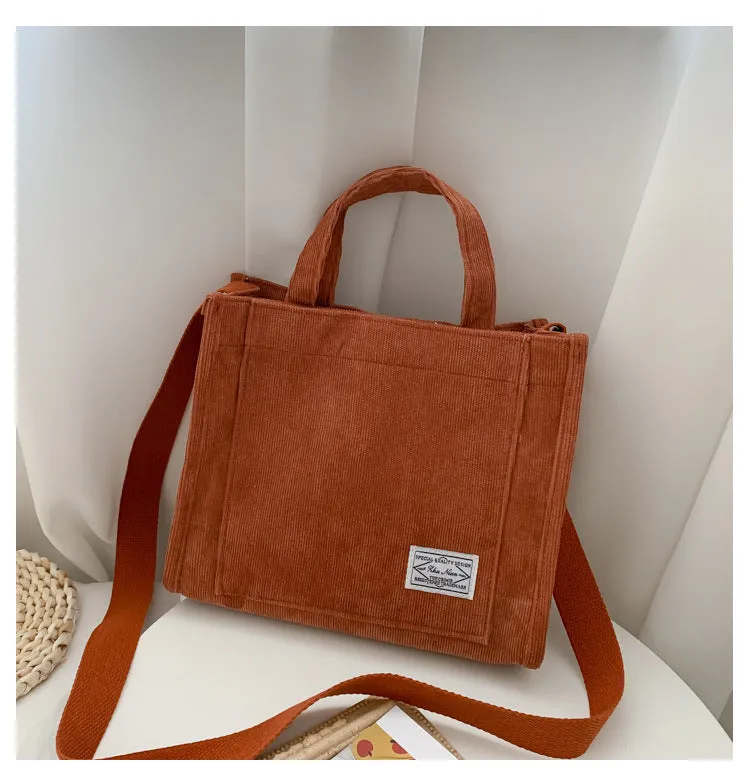 Women's Corduroy Daily Simple Gift Cloth Crossbody Bags