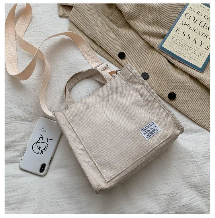 Women's Corduroy Daily Simple Gift Cloth Crossbody Bags