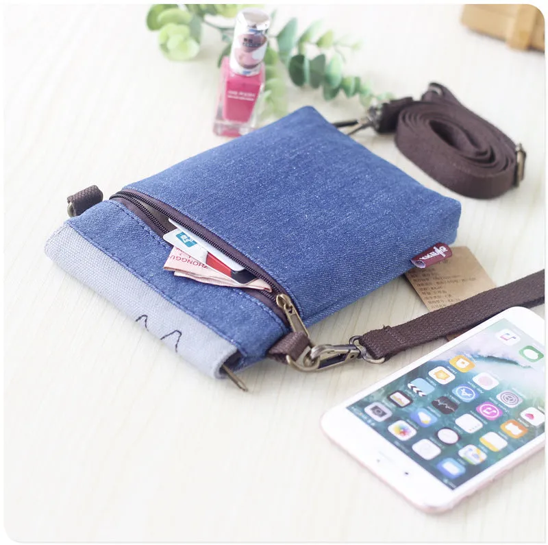 Women's Creative Cartoon Hand Carrying Fabric Big Phone Bags