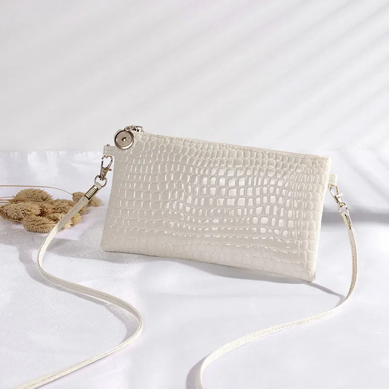 Women's Crocodile Pattern Hand Patent Leather Crossbody Bags