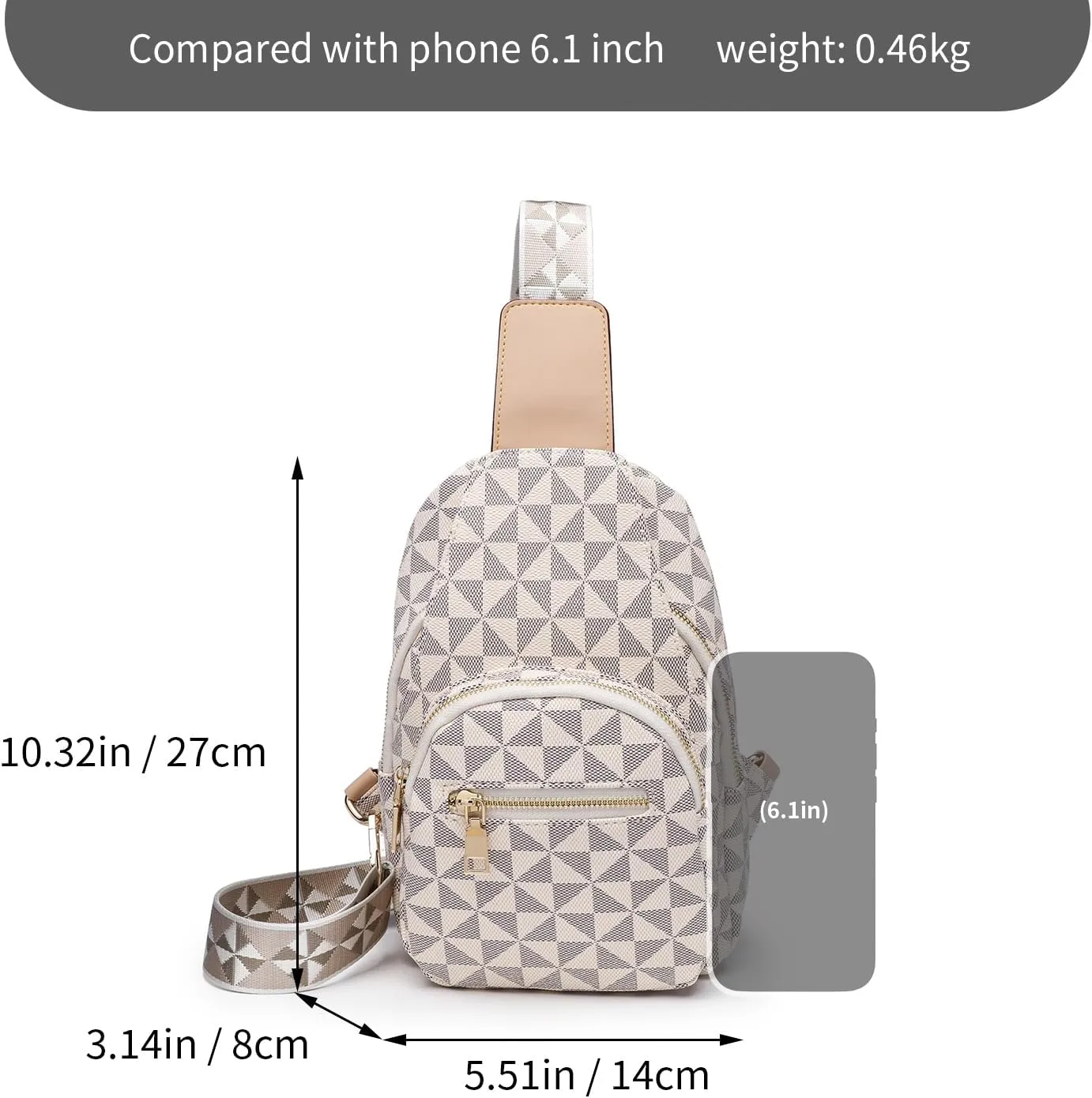 Women's Crossbody Bag, Travel Chest Bag, Durable Single Shoulder Handbag, Sling Crossbody Bag