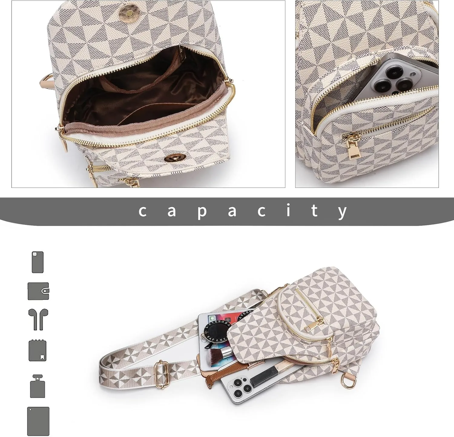 Women's Crossbody Bag, Travel Chest Bag, Durable Single Shoulder Handbag, Sling Crossbody Bag