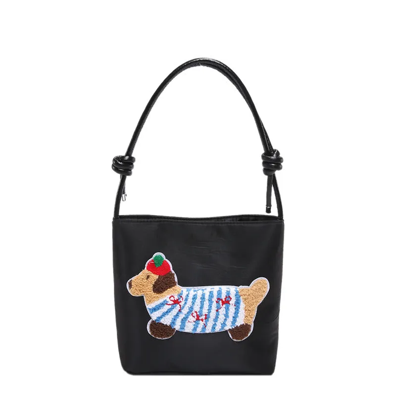 Women's Cute Sausage Dog Fashion Portable Underarm Shoulder Bags