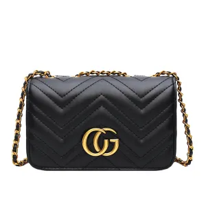 Women's Designer Simple Classic Leather Chain Messenger Bag