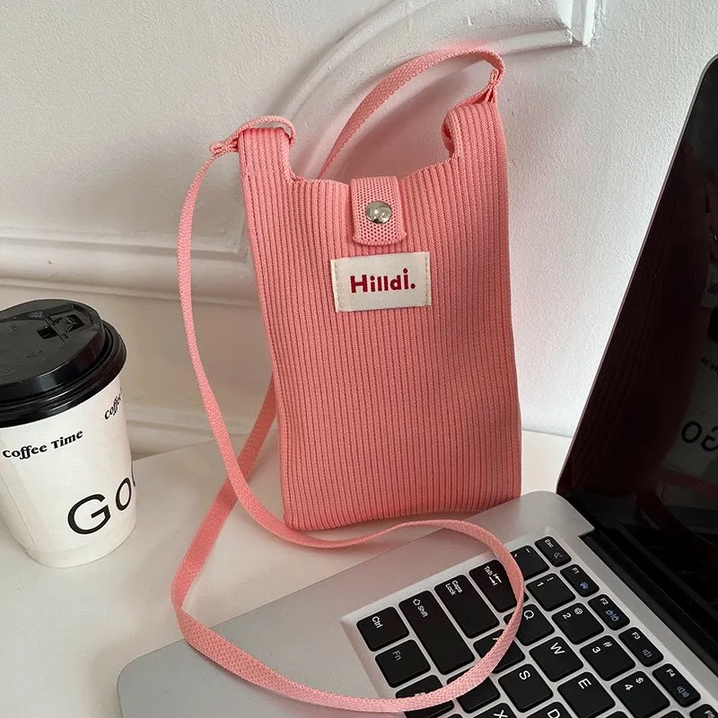 Women's Dopamine Mini Fashionable Simple Solid Color Crossbody Bags