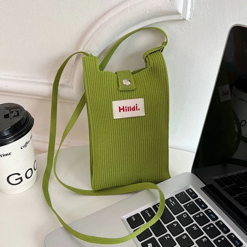 Women's Dopamine Mini Fashionable Simple Solid Color Crossbody Bags