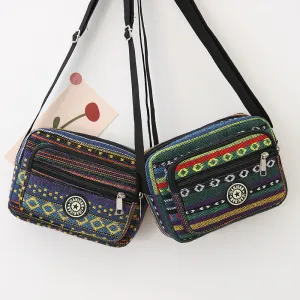 Women's Fashion Canvas Ethnic Style Large Capacity Shoulder Bags