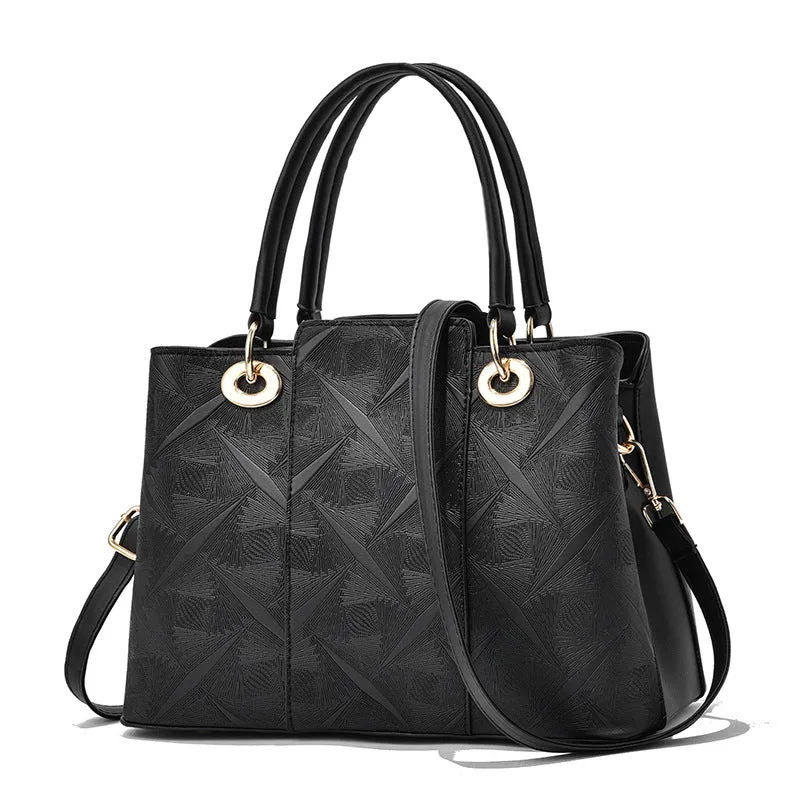 Women's Fashion Embossing Large Capacity Simple Shoulder Bags