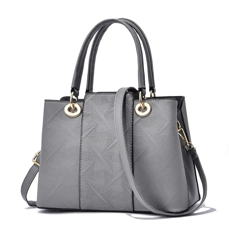 Women's Fashion Embossing Large Capacity Simple Shoulder Bags