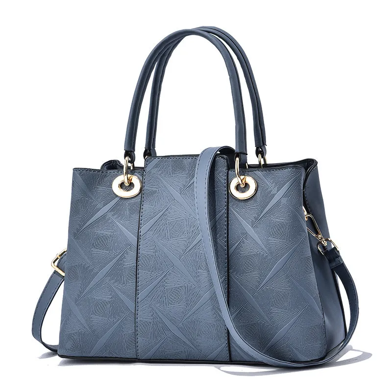 Women's Fashion Embossing Large Capacity Simple Shoulder Bags