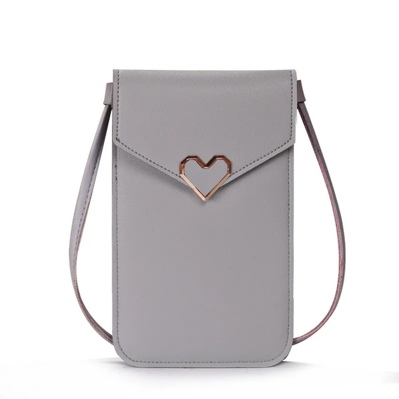Women's Fashion Leather Touch Screen Mobile Retro Phone Bags