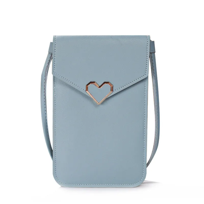 Women's Fashion Leather Touch Screen Mobile Retro Phone Bags