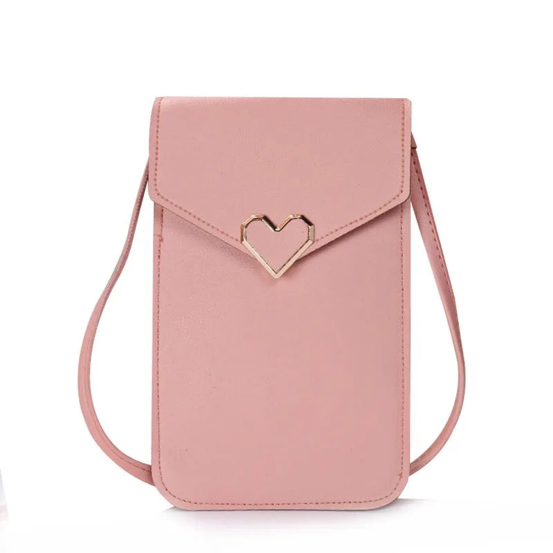 Women's Fashion Leather Touch Screen Mobile Retro Phone Bags