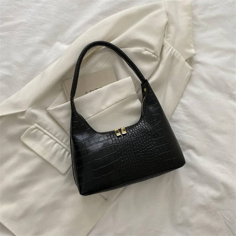 Women's Fashion Minimalism Texture Underarm Popular Today Shoulder Bags