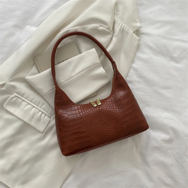 Women's Fashion Minimalism Texture Underarm Popular Today Shoulder Bags