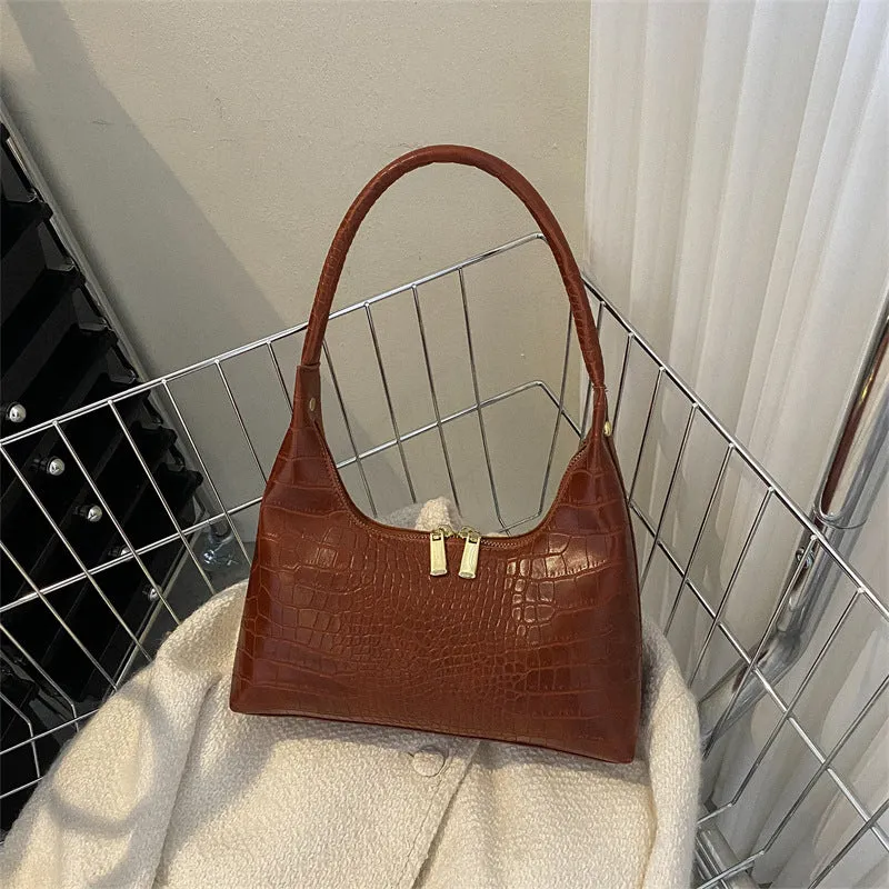 Women's Fashion Minimalism Texture Underarm Popular Today Shoulder Bags
