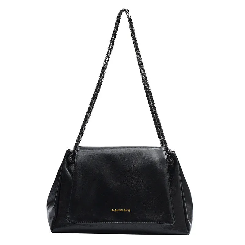 Women's Fashion Retro Autumn Chain Textured Crossbody Bags