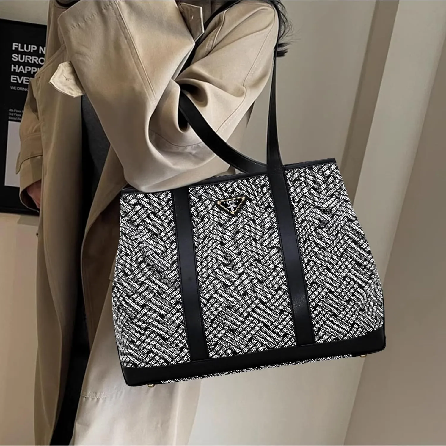 Women's Fashion Simple Tote Shoulder Bag Tote Bag
