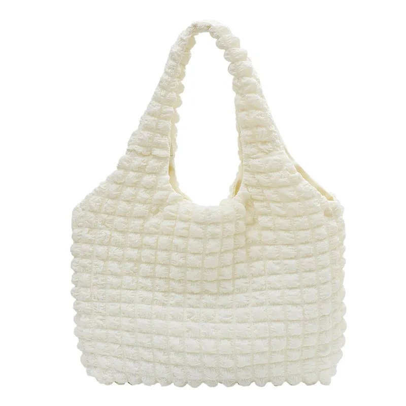 Women's Fashionable Cloud Puff Flower Summer Canvas Bags