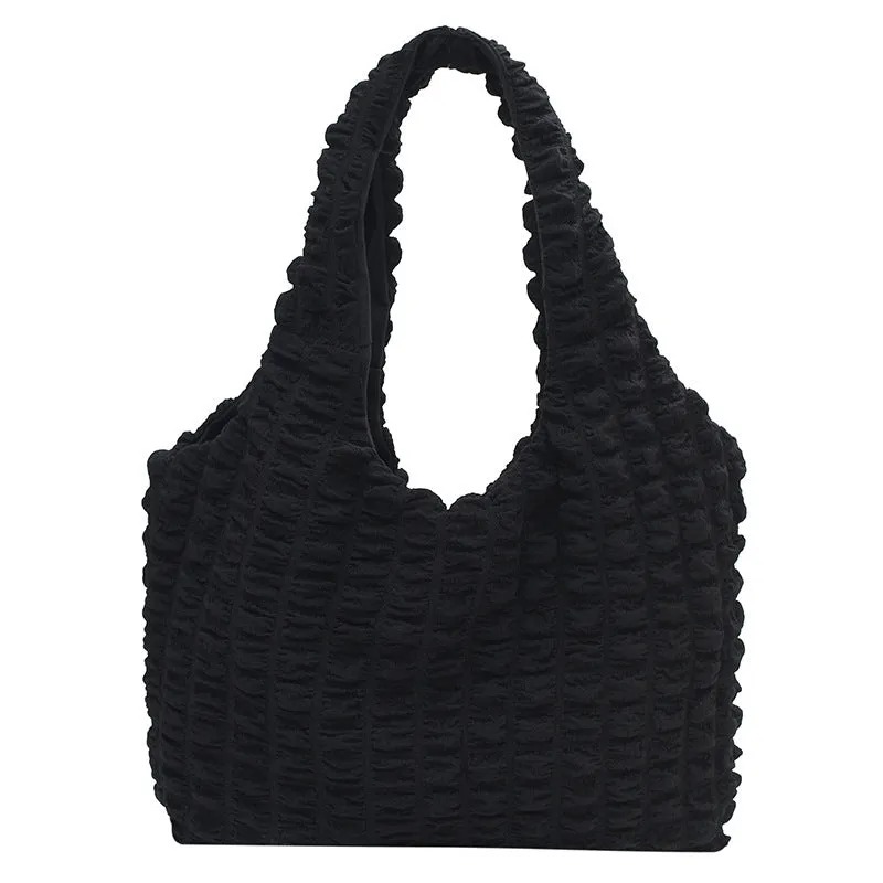 Women's Fashionable Cloud Puff Flower Summer Canvas Bags