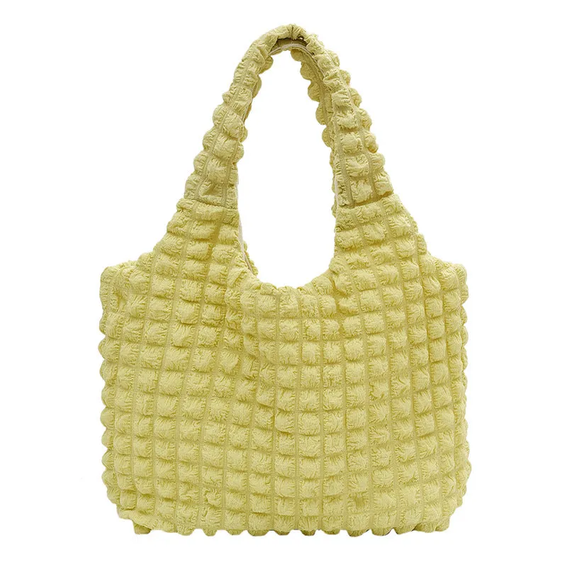 Women's Fashionable Cloud Puff Flower Summer Canvas Bags