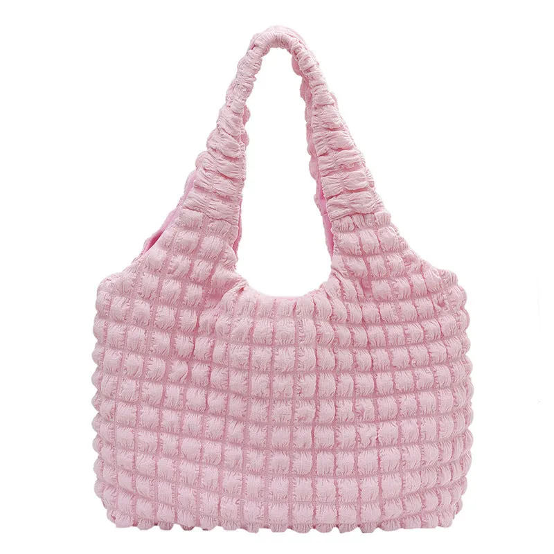 Women's Fashionable Cloud Puff Flower Summer Canvas Bags