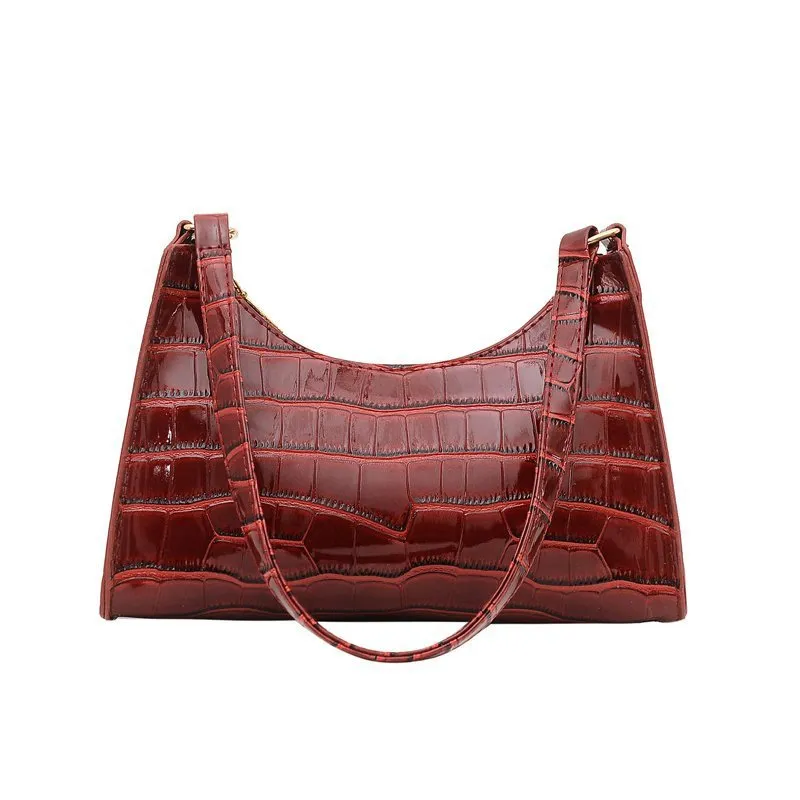 Women's Fashionable Stone Pattern Texture Western Style Leisure Bags