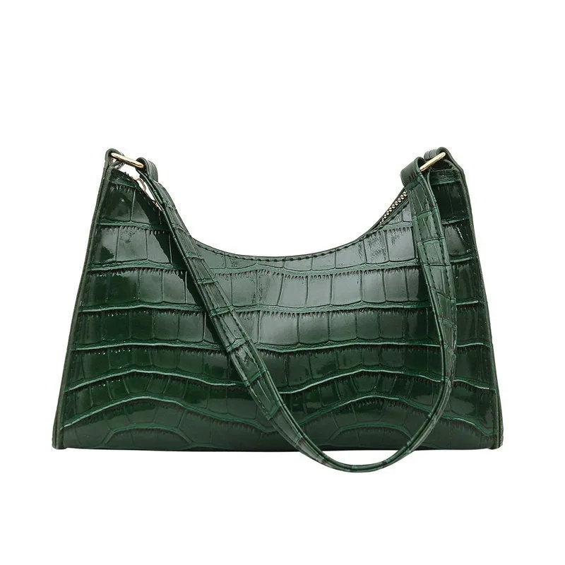 Women's Fashionable Stone Pattern Texture Western Style Leisure Bags