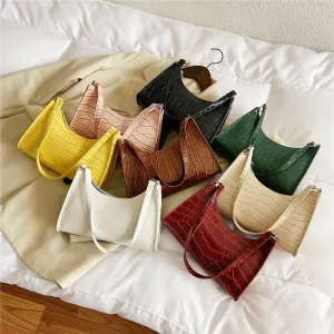 Women's Fashionable Stone Pattern Texture Western Style Leisure Bags