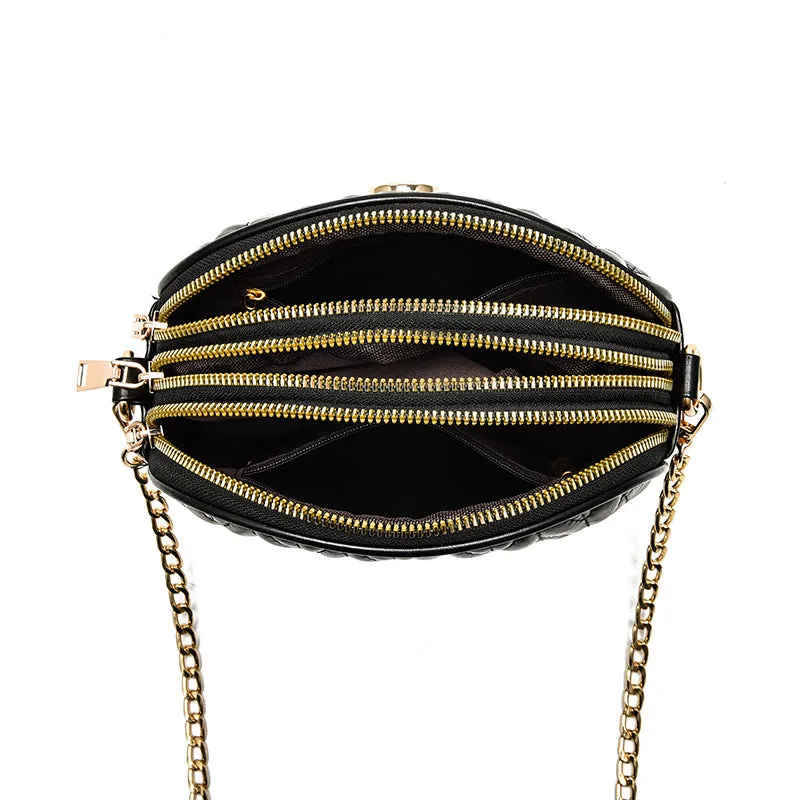 Women's Fashionable Texture Popular Korean Style Chain Shoulder Bags