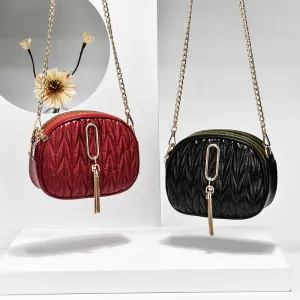 Women's Fashionable Texture Popular Korean Style Chain Shoulder Bags