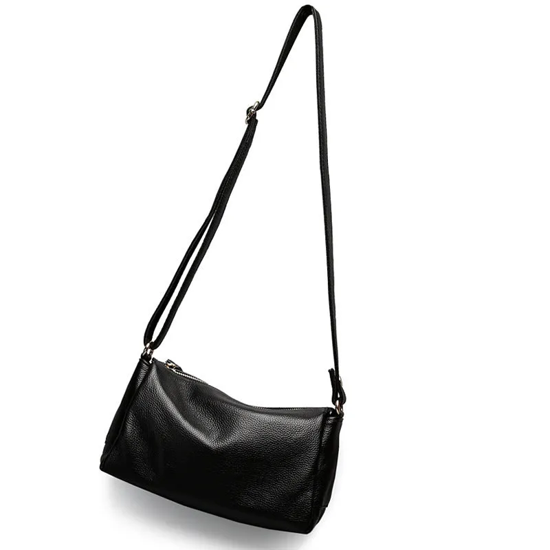 Women's Genuine Leather Simple Cowhide Soft Crossbody Bags