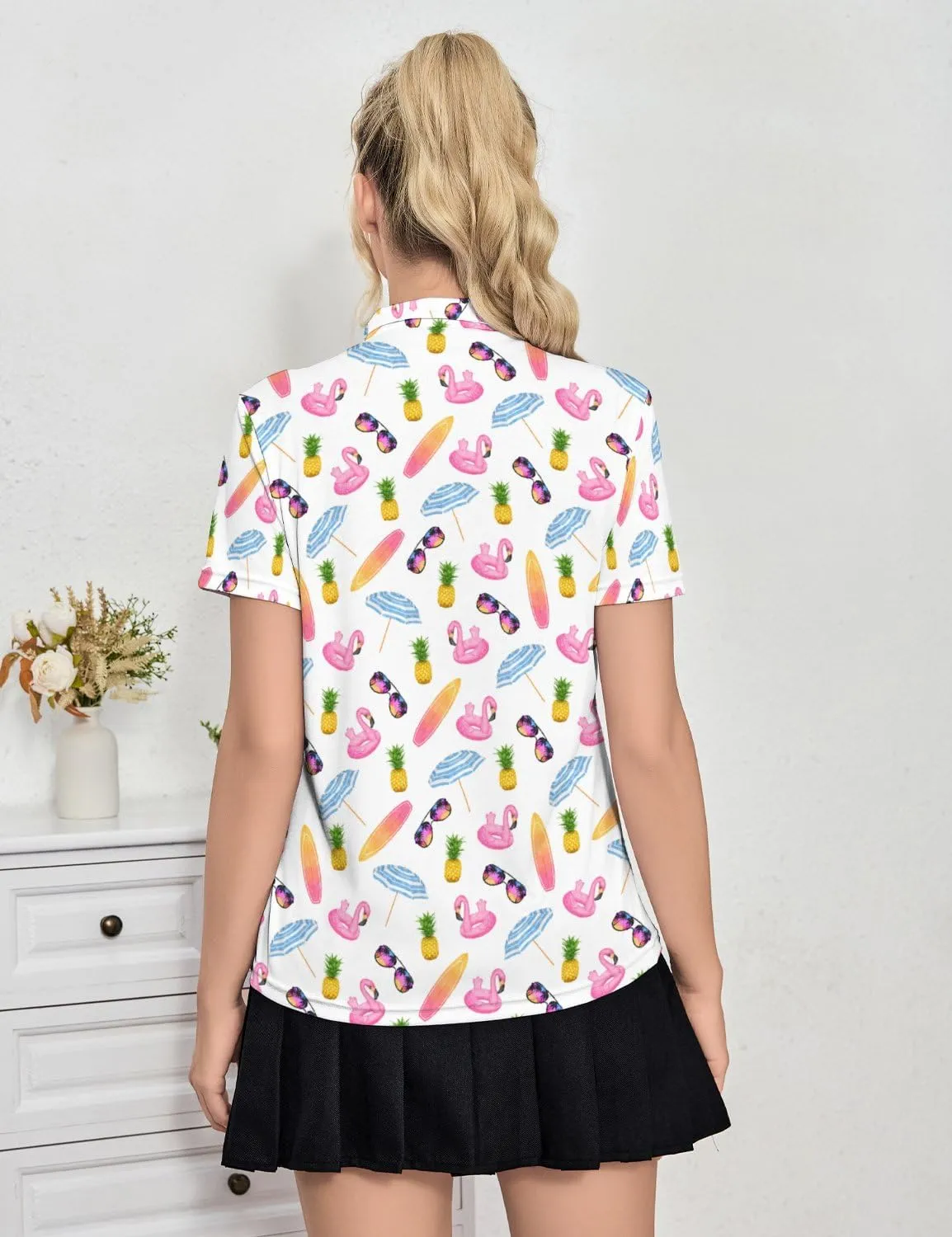 Women's Golf Shirts Dry Fit Moisture Wicking Polo Shirt Casual Short Sleeve Tennis Shirts