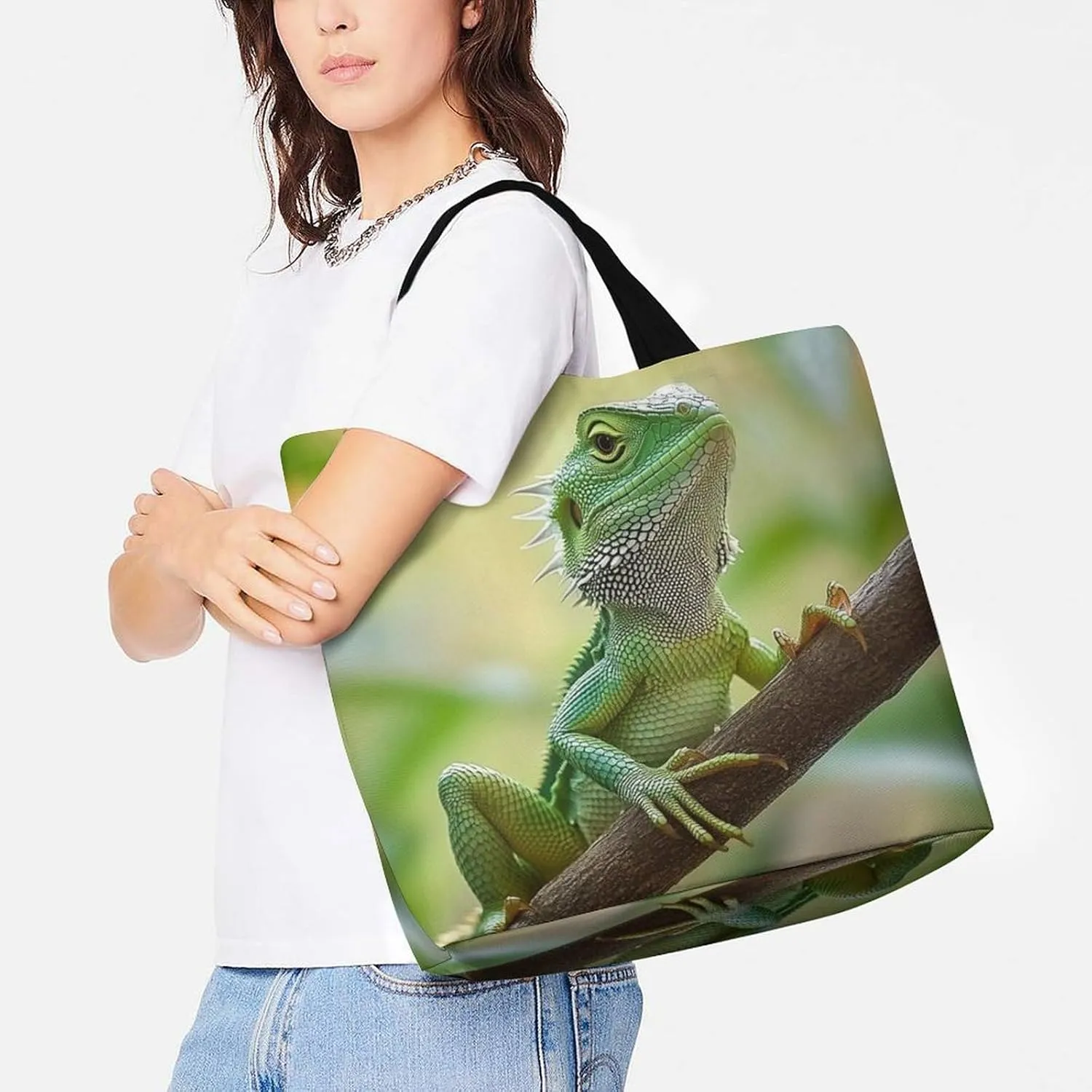 Women's Grocery Tote Bag, Multipurpose Large Shopping Shoulder Bag Reusable Storage Bags