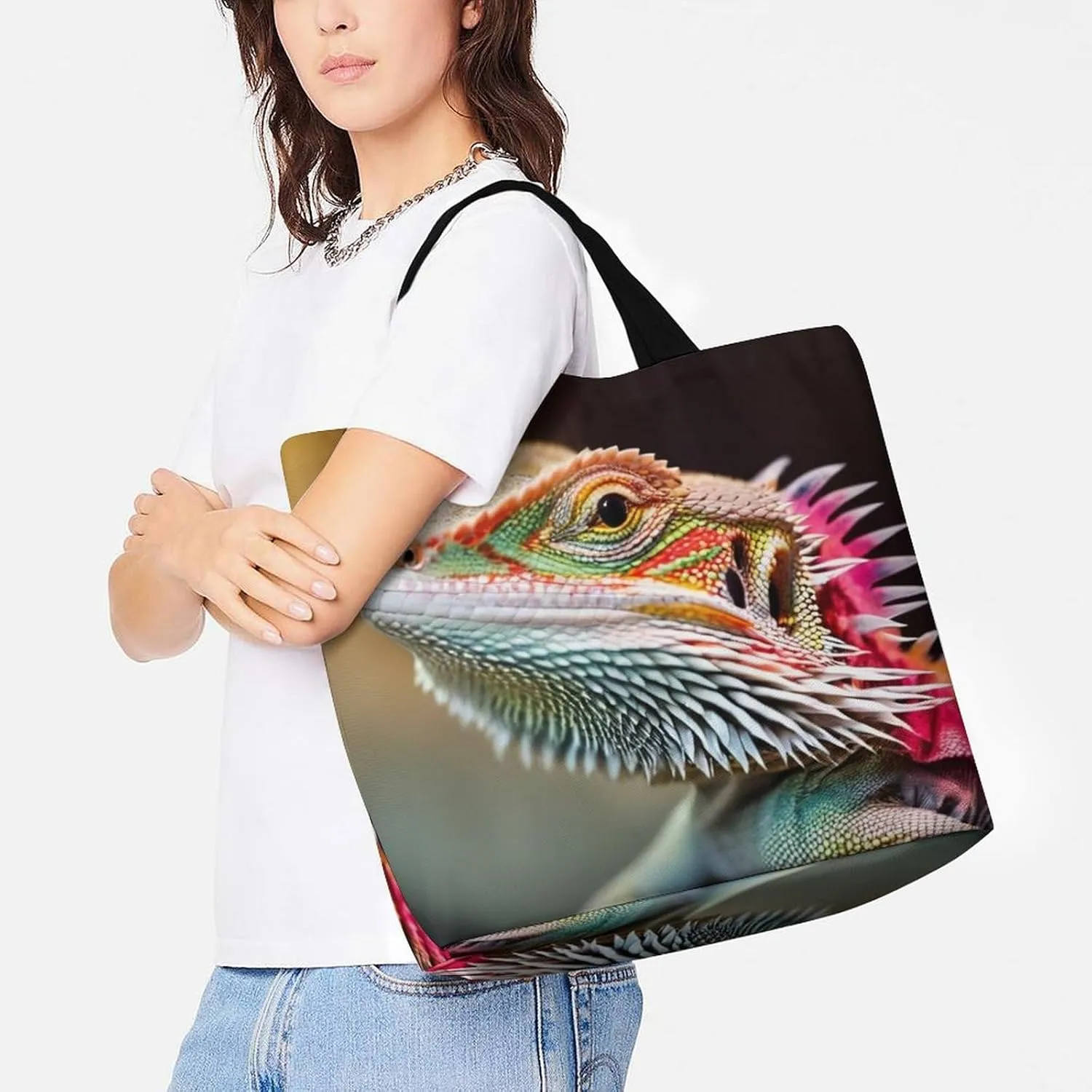 Women's Grocery Tote Bag, Multipurpose Large Shopping Shoulder Bag Reusable Storage Bags