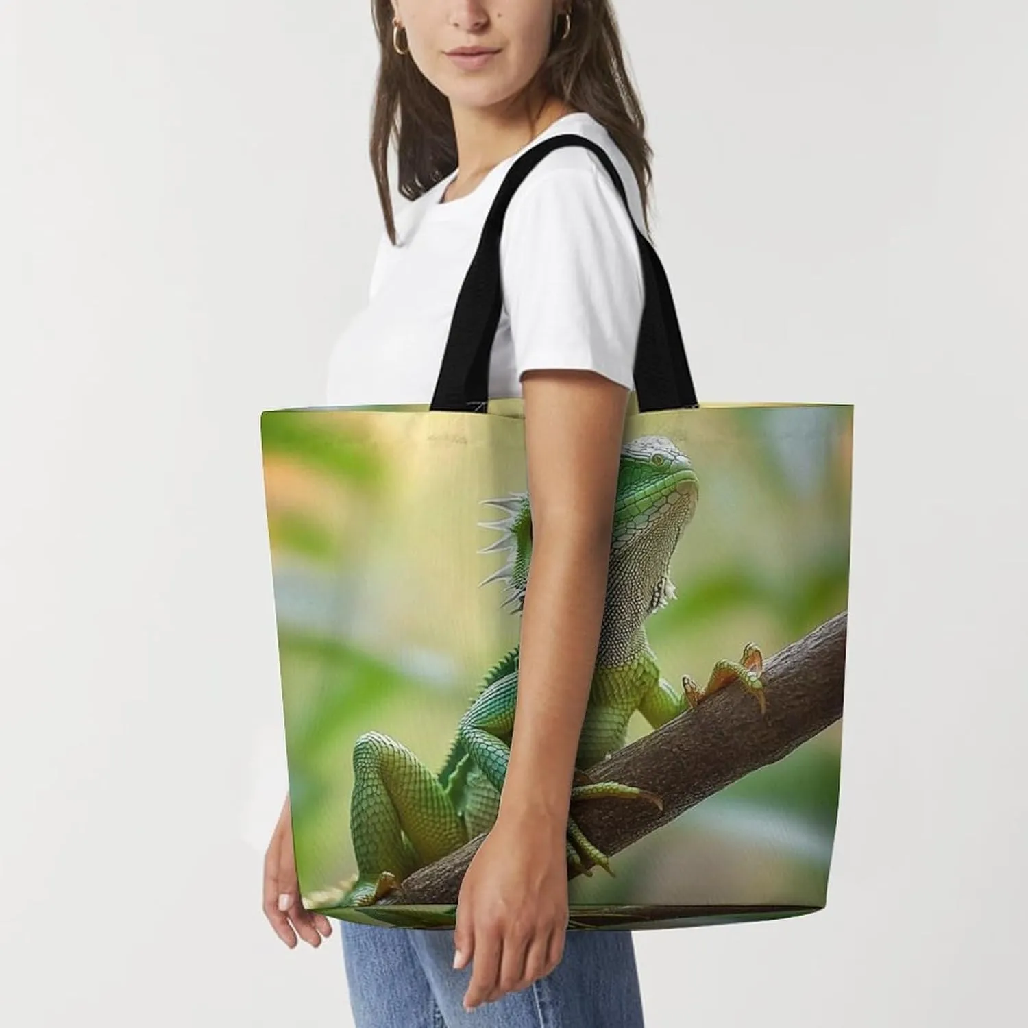 Women's Grocery Tote Bag, Multipurpose Large Shopping Shoulder Bag Reusable Storage Bags