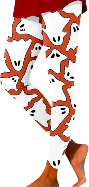 Women's Halloween Graphic Skinny Leggings Leggings Workout Sport Trousers Pants Womens Halloween Leggings 2024 Fall