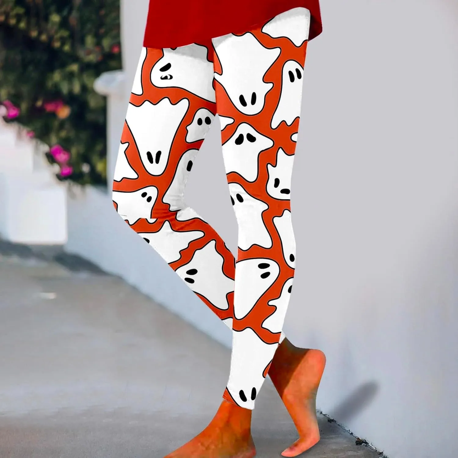 Women's Halloween Graphic Skinny Leggings Leggings Workout Sport Trousers Pants Womens Halloween Leggings 2024 Fall