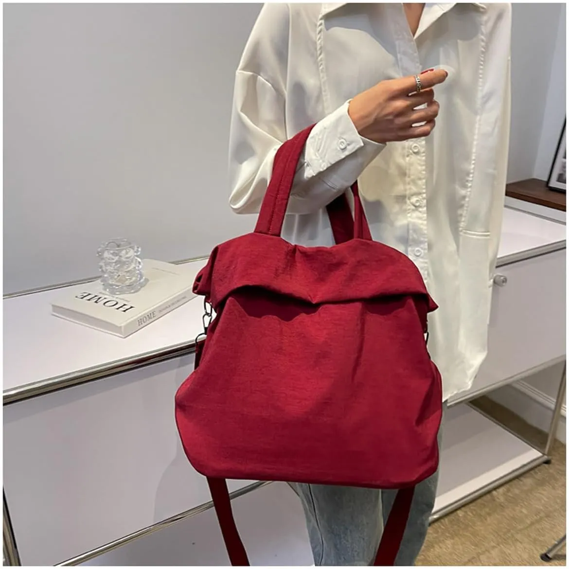 Women's handbag Japanese casual lightweight nylon cloth handbag shoulder crossbody bag
