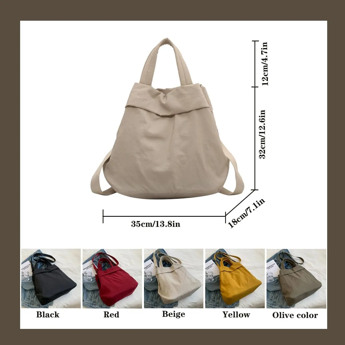 Women's handbag Japanese casual lightweight nylon cloth handbag shoulder crossbody bag