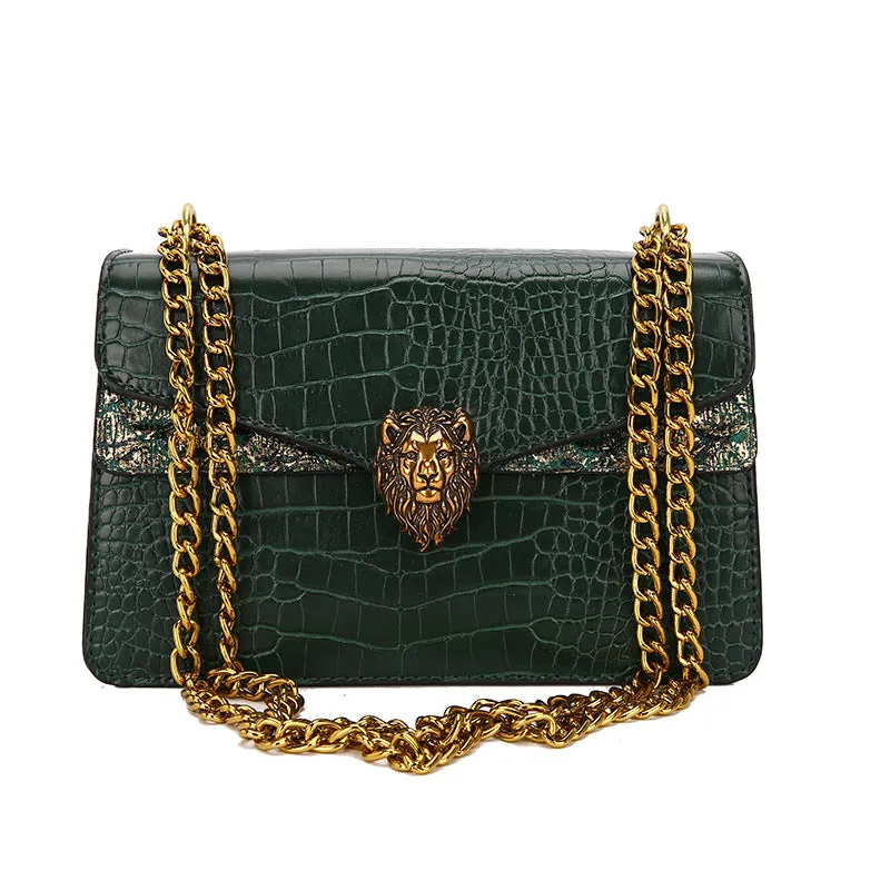 Women's High-grade Crocodile Pattern Retro Chain Crossbody Bags