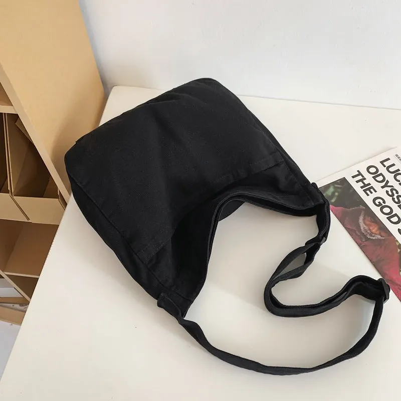 Women's Idle Style Artistic Simple Canvas For Crossbody Bags