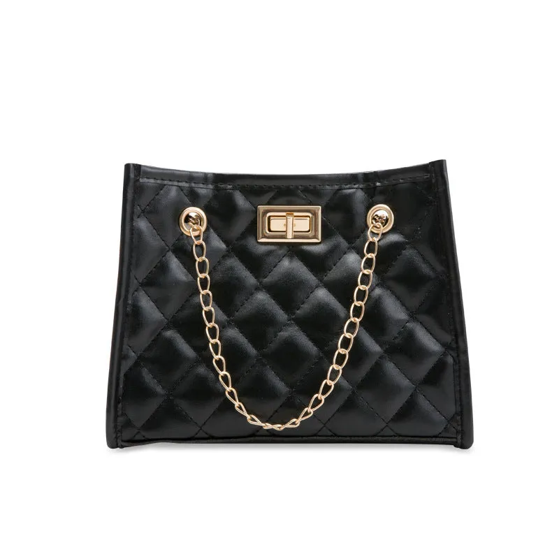 Women's Korean Fashionable Rhombus Chain Western Style Bags