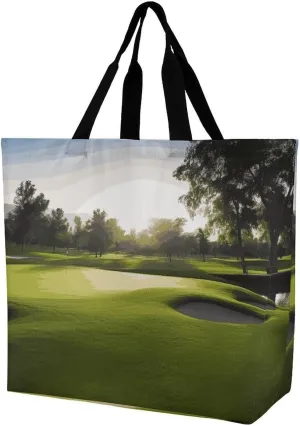 Women's Large-capacity Shoulder Shopping Bag Reusable Foldable Shopping Bags Golf Course Beach Bag