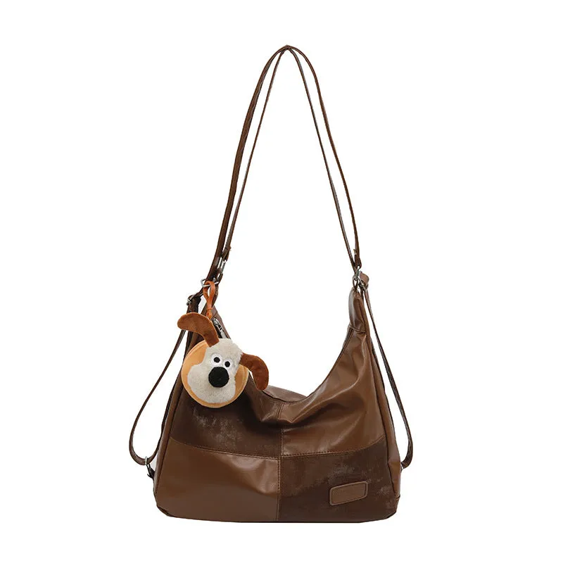Women's Large Capacity Totes Fashion Stitching Fashionable Shoulder Bags