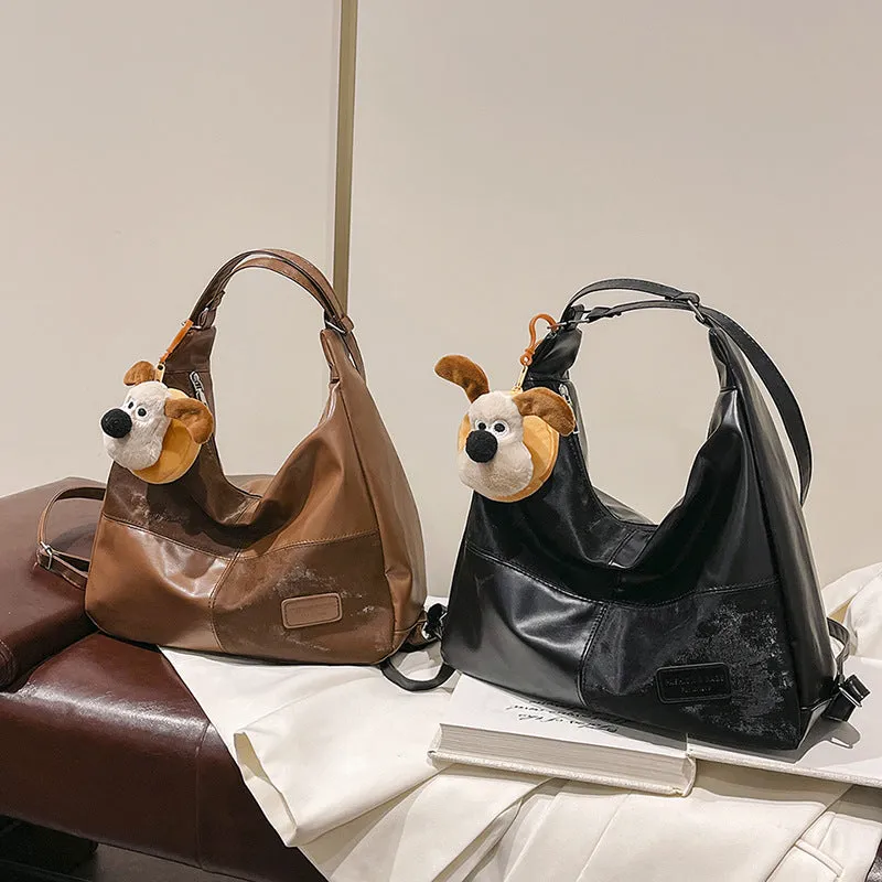Women's Large Capacity Totes Fashion Stitching Fashionable Shoulder Bags